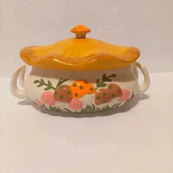 Arnels Other - Arnels Signed 1981 Retro Mushroom Casserole Dish Soup Tureen With Lid
